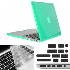 ENKAY pour Macbook Pro Retina 13,3 pouces (version US) / A1425 / A1502 Hat-Prince 3 en 1 coque de protection en plastique dur avec protection de clavier et prise de poussière de port (vert)
