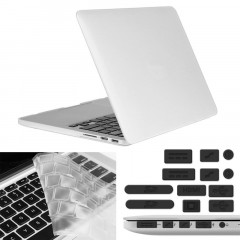 ENKAY pour Macbook Pro Retina 15,4 pouces (version US) / A1398 Hat-Prince 3 en 1 Coque de protection en plastique dur avec protection de clavier et prise de poussière de port (blanc)