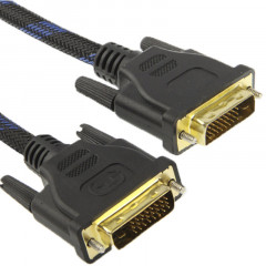 Fil Nylon DVI-D Dual Link 24 + 1 Broches Mâle à Mâle M / M Câble Vidéo, Longueur: 5m