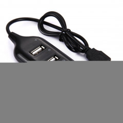 4 Ports USB 2.0 HUB, Longueur du câble: 30cm (Noir)
