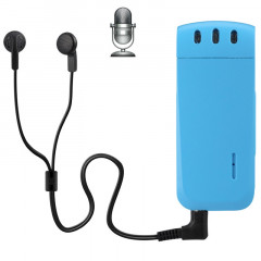 Enregistreur vocal numérique WR-16 Mini Professional 8 Go avec clip de ceinture, format d'enregistrement WAV de soutien (bleu)