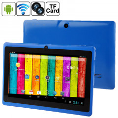 7,0 pouces Tablet PC, 512 Mo + 4 Go, Android 4.2.2, 360 degrés rotation du menu, Allwinner A33 Quad-core, Bluetooth, WiFi (bleu)