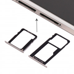 iPartsAcheter Huawei Honor 5X Micro Carte SIM + Nano SIM et Micro SD Carte Plateau (Argent)