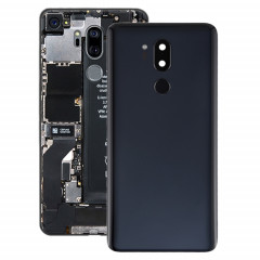 Couvercle arrière de la batterie avec objectif d'appareil photo et capteur d'empreintes digitales pour LG G7 ThinQ / G710 / G710EM / G710PM / G710VMP (noir)
