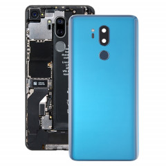 Couvercle arrière de la batterie avec objectif de caméra et capteur d'empreintes digitales pour LG G7 ThinQ / G710 / G710EM / G710PM / G710VMP (bleu)