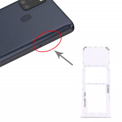 Pour Samsung Galaxy A21s Plateau de carte SIM + Plateau de carte Micro SD (Blanc)