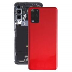 Coque arrière de batterie pour Samsung Galaxy S20+ avec cache d'objectif d'appareil photo (rouge)