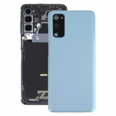 Coque arrière de batterie pour Samsung Galaxy S20 avec cache d'objectif d'appareil photo (bleu)