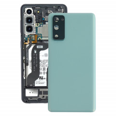 Coque arrière de batterie pour Samsung Galaxy S20 FE avec cache d'objectif d'appareil photo (bleu)