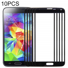 Pour Samsung Galaxy S5 / G900 10pcs lentille extérieure en verre d'écran avant (noir)
