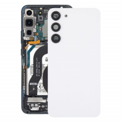 Pour Samsung Galaxy S23 + SM-S916B Couvercle arrière de batterie en verre OEM avec couvercle d'objectif d'appareil photo (blanc)