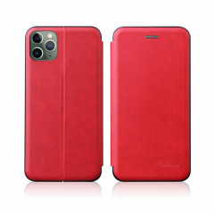 Pour iPhone 13 PRO Tension intégrée Texture rétro TPU magnétique TPU + PU en cuir avec fente et support de carte (rouge)