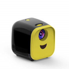 L1 Projecteur Enfants Mini Projecteur de haut-parleur Home Portable à LED, Fiche UE (Noir)