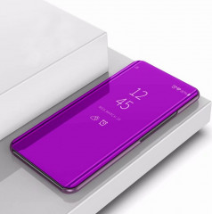 Miroir de protection avec étui à rabat gauche et droite avec étui de fixation pour iPhone 11 Pro Max (violet)