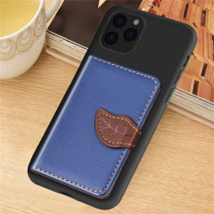 Pour iPhone 11 Pro Modèle de litchi sac de poche support de portefeuille + Etui téléphone TPU avec fente pour carte Fonction de support de portefeuille (bleu)