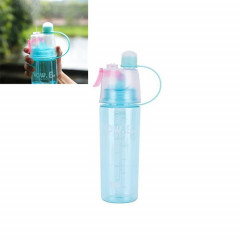 Bouteille d'eau de pulvérisation créative Bouteille de sport portable avec couvercle Coupe en plastique de beauté d'hydratation d'été, taille: 400 ML (bleu)