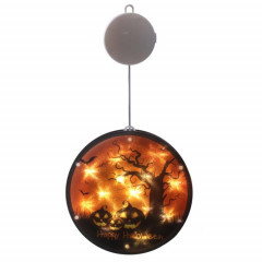 2 PCS Halloween Star String Light Show Fenêtre Horreur Décoration LED Lampe suspendue à piles (grand arbre)