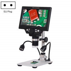 G1200D Microscope de support de bureau électronique de bureau électronique 1200x à écran LCD 1200x (fiche UE avec batterie)