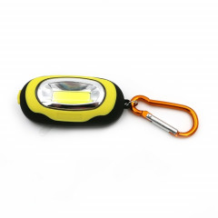 Portable mini porte-clés torche de poche lampe torche lampe torche LED avec 3 modes (jaune)