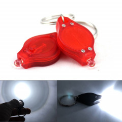 2 PCS Mini poche porte-clés lampe de poche Micro LED lumière Squeeze Camping en plein air ultra-lumineux d'urgence porte-clés lampe torche lampe (rose)