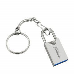 STICKDRIVE 128 Go USB 3.0 haute vitesse Creative Love Lock Metal U Disk (Silver Grey)
