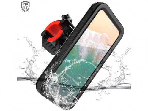 Support vélo pour iPhone X avec coque waterproof AMPGEN0018-04