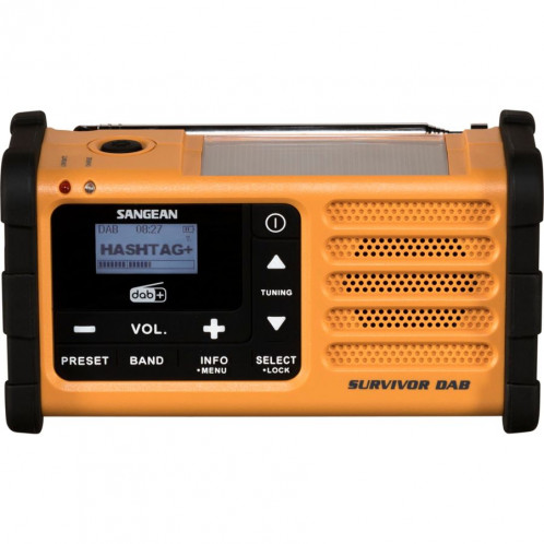 Sangean MMR-88 DAB+ jaune Secours/manivelle/radio solaire 297369-03