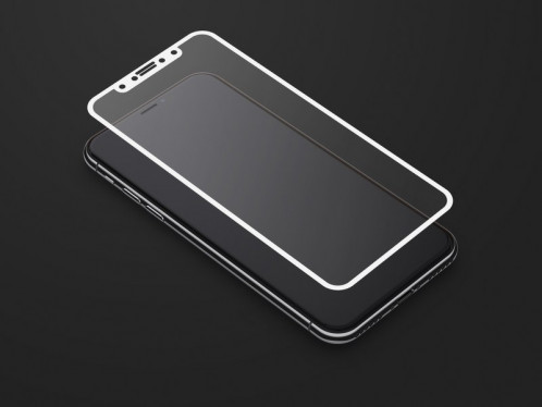Novodio Total Cover 9H Glass Blanc Vitre protection écran intégrale iPhone X/XS IPXNVO0003-03