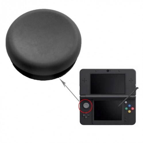Capuchon de manette de contrôleur analogique Capuchon de manette 3D pour nouveau 3DS (noir) SH002B78-02