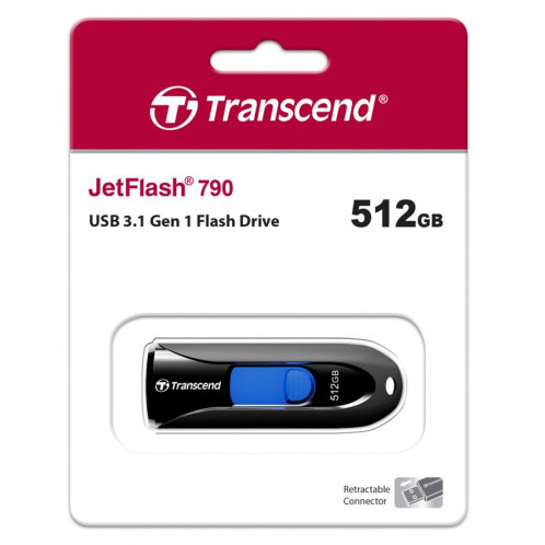 Transcend JetFlash 790 512GB USB 3.1 Gen 1 noir 644849-05