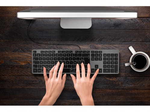 Novodio Touch Keyboard et Optical Mouse Gris Mac Kit clavier et souris USB PENNVO0022D-04