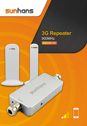 Booster / répéteur de signal mobile GSM 900 Mhz + Antenne extérieur (55dB) 150m² SUN3G900M01-01