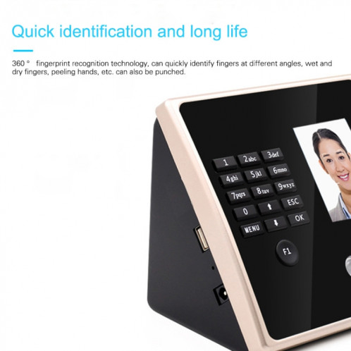 Machine d'assistance de temps d'empreinte digitale de reconnaissance faciale FA02 SH32141529-011