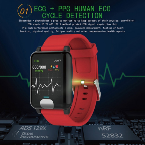 E04 Montre intelligente à écran couleur IPS de 1,3 pouces IP67 étanche, bracelet en TPU, rappel d'appel d'assistance / surveillance de la fréquence cardiaque / surveillance de la pression artérielle / soins SH542L812-021