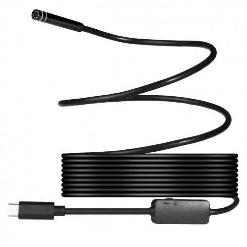 Caméra d'inspection à tube de serpent étanche IP67 à endoscope USB-C / Type-C avec 8 LED et adaptateur USB, longueur: 3 m, diamètre de la lentille: 7 mm SH08461114-010