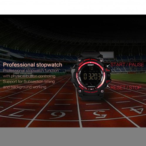 EX16 1.12 pouces FSTN LCD Affichage plein écran Sport Sport Smart Watch, IP67 50M Professionnel Étanche, Podomètre de soutien / Chronomètre / Alarme / Notification de rappel / Notifier l'appel / Appareil photo SH675B1375-023