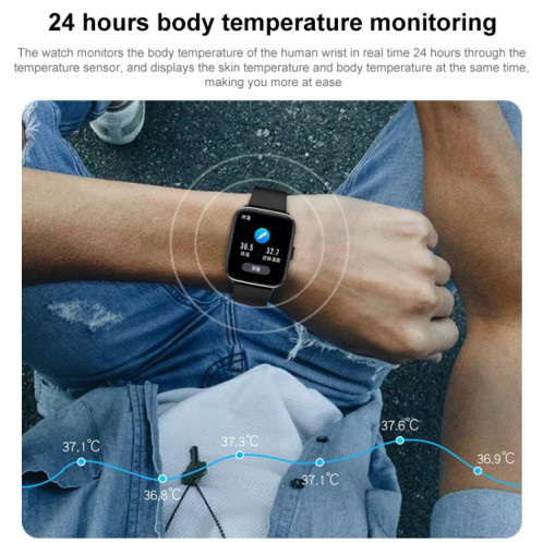 G12 1,7 pouce IPS Smart Watch Smart Watch, Support Appel Bluetooth / Surveillance de la température corporelle (gris argenté) SH83SH1388-07