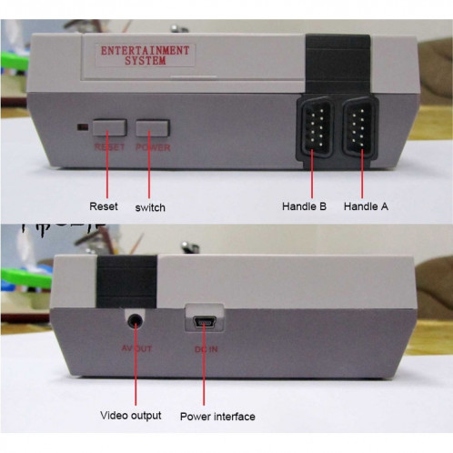 Mini console de jeu rétro classique pour TV, 620 jeux intégrés, prise US SH366D1627-07