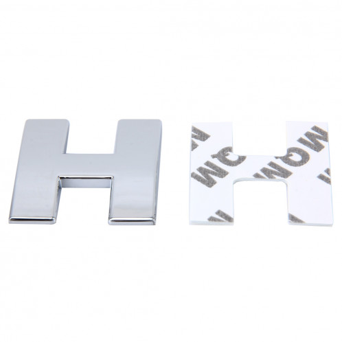 Autocollant autocollant autocollant 3D anglais lettre H emblème de véhicule automobile emblème, taille: 4.5 * 4.5 * 0.5cm SH271H732-05