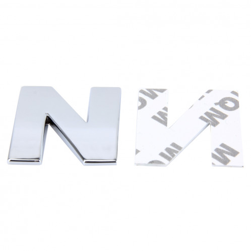 Décalque d'autocollant autocollant, emblème 3D de la lettre N anglaise, emblème de véhicule automobile, taille: 4.5 * 4.5 * 0.5cm SH271P17-05