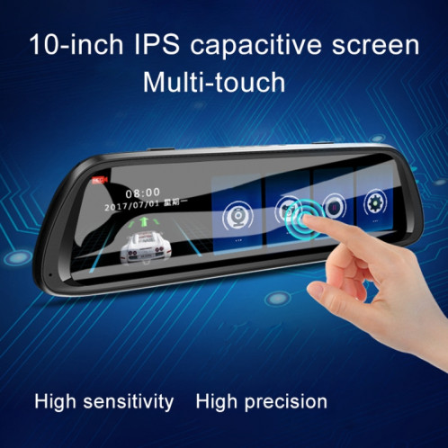 K62 10 pouces Full HD Starlight Night Vision 1080P Multifonctionnel Smart Car DVR Double Lentille, Support TF Carte / Détection de Mouvement SH7426949-014