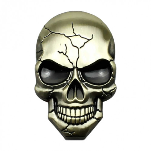 Autocollant de voiture en métal de crâne de diable en trois dimensions (bronze) SH02GT1-06