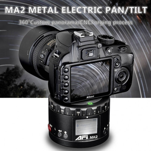 MA2 Étoile retardée avec rotation à 360 degrés Support pour appareil photo à cristaux liquides pour appareils photo Reflex et numériques avec photographie accélérée (Noir) SH707B664-015