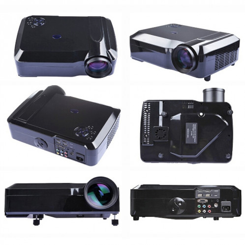 Projecteur Wejoy L3 300ANSI Lumens 5,8 pouces Technologie HD 1280 * 768 pixels avec télécommande, VGA, HDMI (Noir) SH455B1169-09