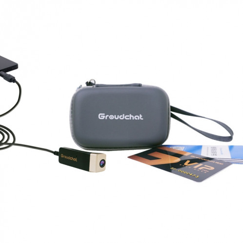 Groudchat jp1dv1 1080p HD Caméra intelligent Téléphone mobile USB Caméra en direct pour les cuisses de lunettes, l'absorption de son intégré et le microphone réducteur de bruit (or noir) SH380D832-08