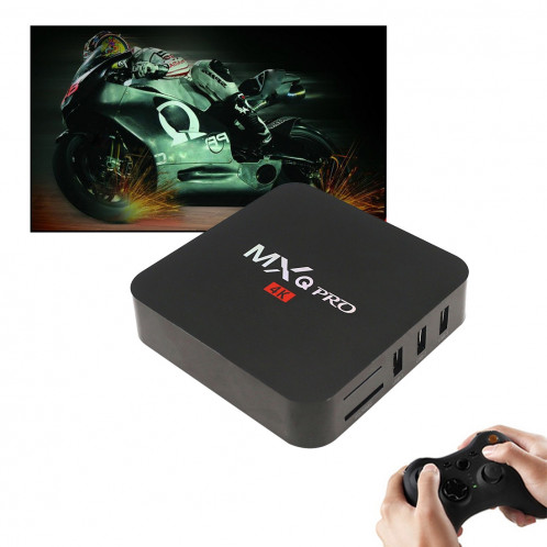 MXQ PROi 1080P 4K HD Smart TV BOX avec télécommande, Android 7.1 S905W Quad Core Cortex-A53 jusqu'à 2GHz, RAM: 2 Go, ROM: 16 Go, WiFi support SH07721380-010