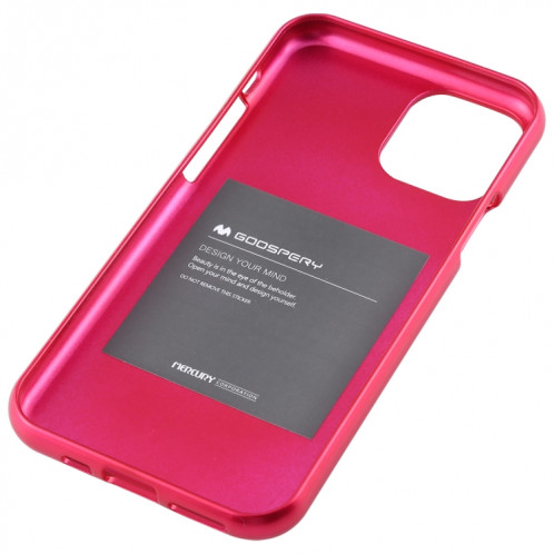 MERCURY GOOSPERY Coque TPU antichoc et anti-rayures i-JELLY pour iPhone 11 Pro Max (Rose Rouge) SG802C1585-04
