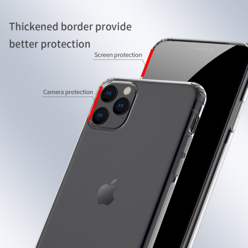 Pour iPhone 11 Pro Max Étui de protection souple et transparent NILLKIN Nature en TPU (Gris) SN103B842-07