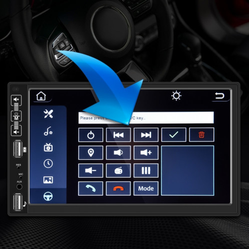 A2891 7 pouces Car HD MP5 Carplay Bluetooth Music Player Inverser Image Image de la machine Tout-en-un Support FM / U Disque avec télécommande, Style: Standard + 4leds Caméra légère SH17021265-07