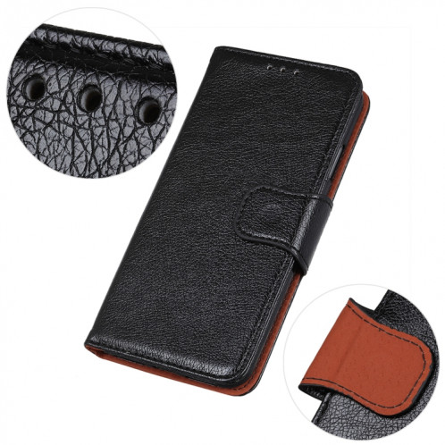 Texture Nappa Horizontal Flip Cuir Toot avec porte-cartes et portefeuille pour iPhone 13 Pro (Noir) SH603B361-07